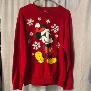 Red Mickey Mouse Christmas Sweater